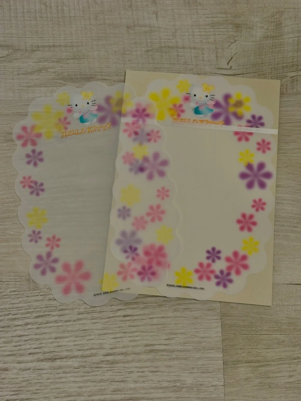 Vintage Sanrio Hello Kitty Angel Y2K Stationary Postcard Letter Set 2000 Read